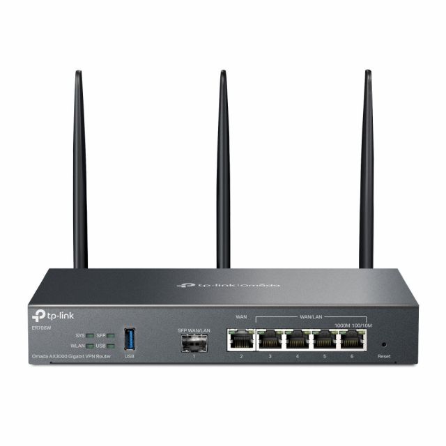 TP-Link Omada ER706W draadloze router Gigabit Ethernet Dual-band (2.4 GHz / 5 GHz) Zwart